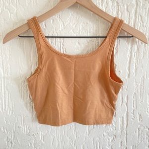 Shein Nude Tan Cropped Tank Top Size XS